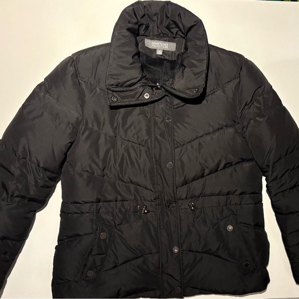 Woman’s Kenneth Cole Reaction Black Puffer Jacket Size Large